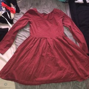Talula red long sleeve dress